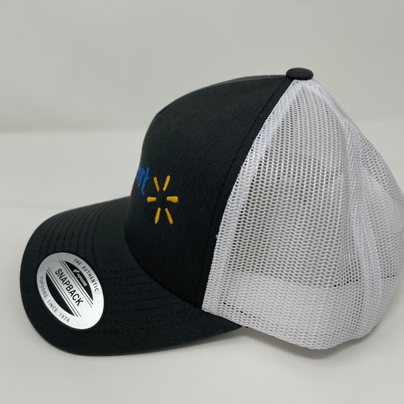 Walmart Logo Gray Dark Grey White Trucker Hat Cap Adult OS - Picture 2 of 3
